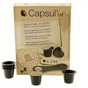 Capsules  Nespresso®* compatibles à remplir