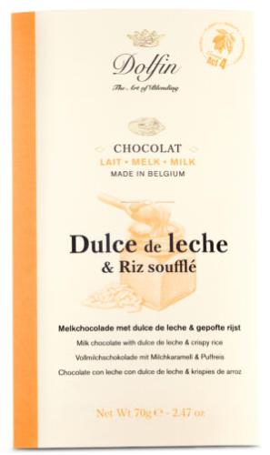 Chocolat au lait Dulce de leche et riz soufflé - 70g