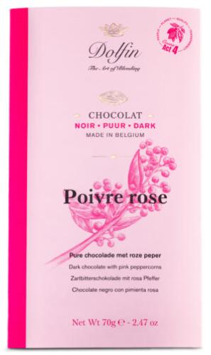 Chocolat noir au poivre rose - 70g